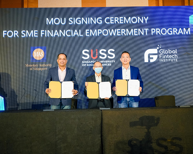 GFI, MAS and SUSS MOU signing ceremony
