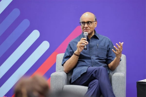 President Tharman at SUSS Patron's Day 2025 President Tharman Shanmugaratnam speaking at a fireside chat during the event