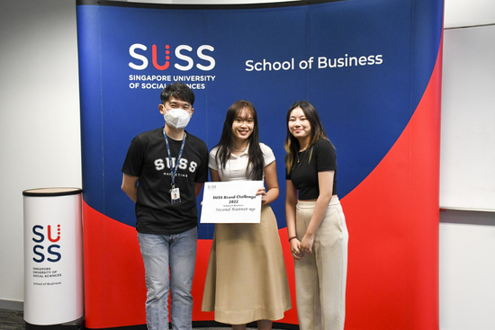 Second runner-up and Best Team Spirit Award of the SUSS Brand Challenge 2022 from Ngee Ann Polytechnic.