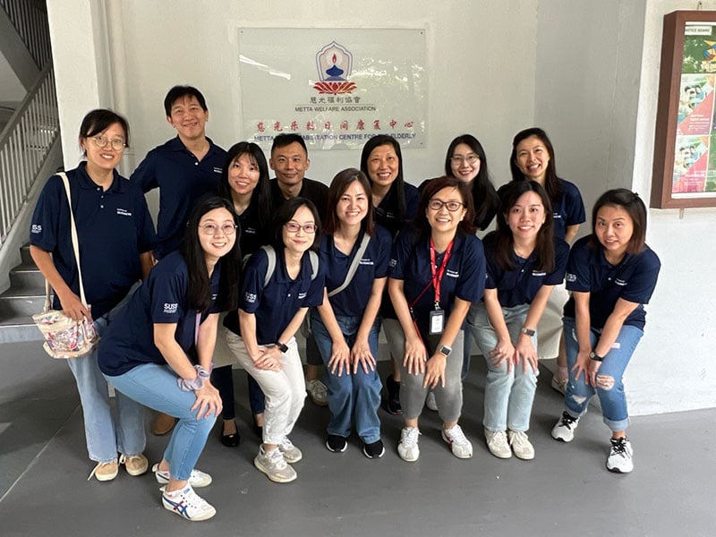 SUSS School of Business Staff volunteering at METTA home