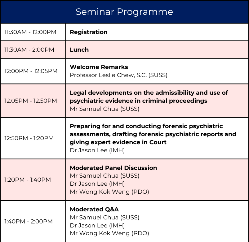 PsychiatrymeetsLaw - Programme