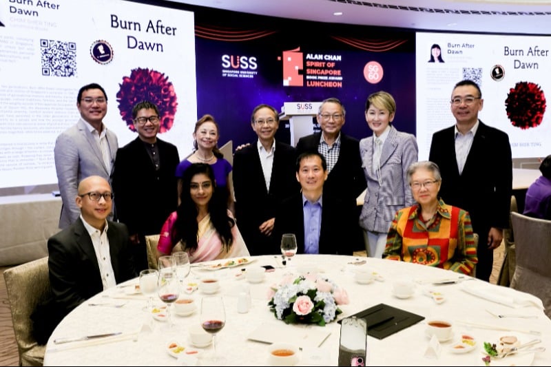 The Judging panels table at the Dr Alan Chan Book Prize Luncheon