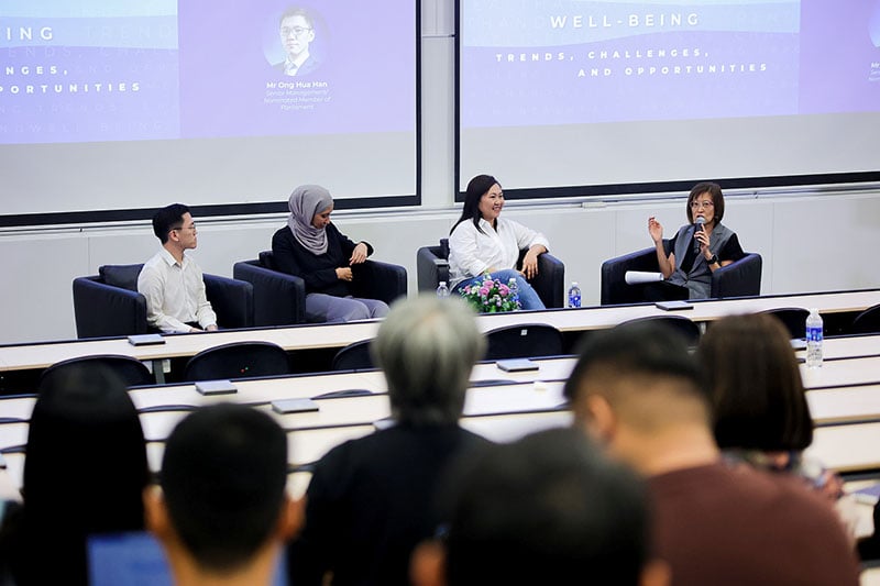 Ms Joyce Teo moderating during the second panel discussion