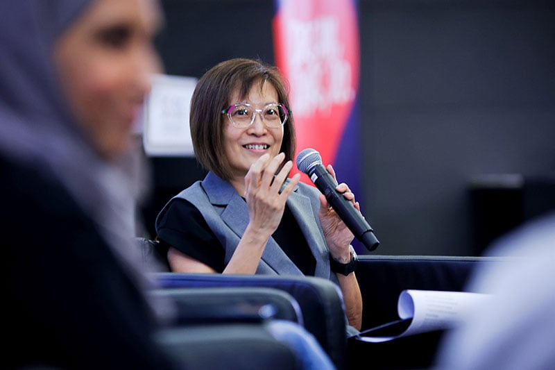 Ms Joyce Teo speaking during the first panel discussion.