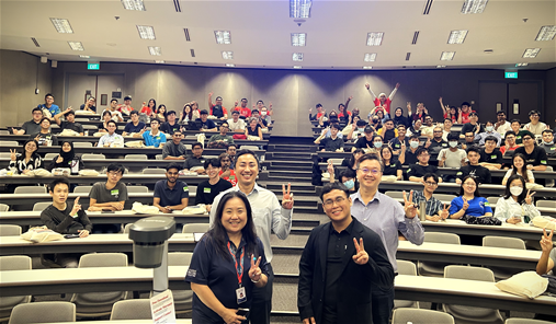 A group photo with the School of Science and Technology Panelists for Let’s Chat Putting U in SUcceSS