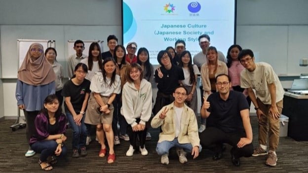 Enthusiastic members of SUSS Cross-Cultural Immersion Interest Group (CCI-IG) who dived deep into Japanese culture at their April 2024 Japanese Cultural Event