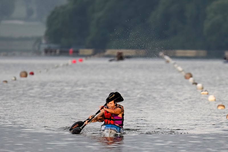 5 - Annabelle and Wei Ling competing in the Women’s K2 500m heats 5 - Annabelle and Wei Ling competing in the Women’s K2 500m heats.JPG