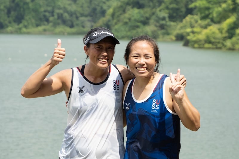 6 - Annabelle and Wei Ling celebrating their 2nd place finish in the Women’s K2 500m finals