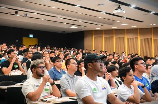 Getting introductions to their schools during the Deans welcome address