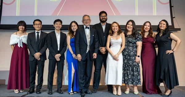 Law students gather for the night in recognition