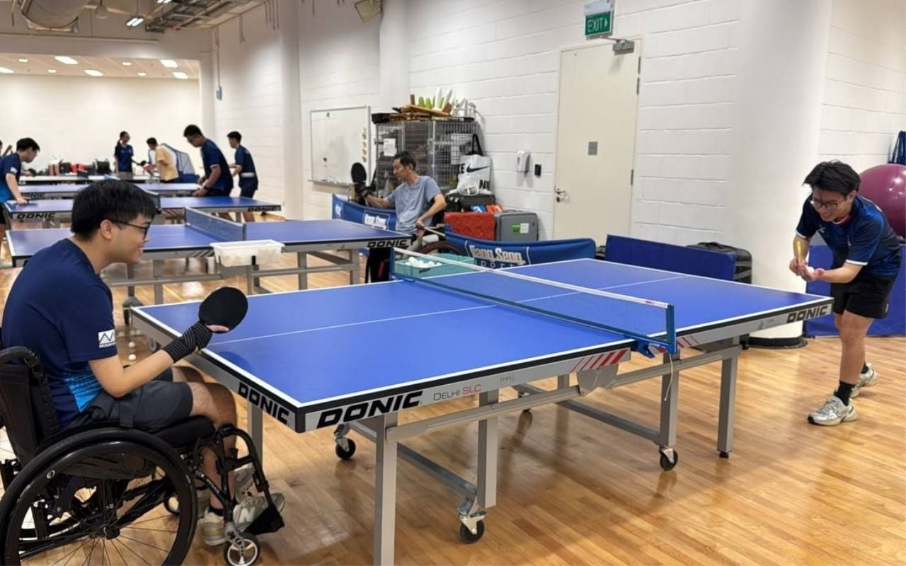 SUSS students and TTADS athletes sharing smiles during the matches