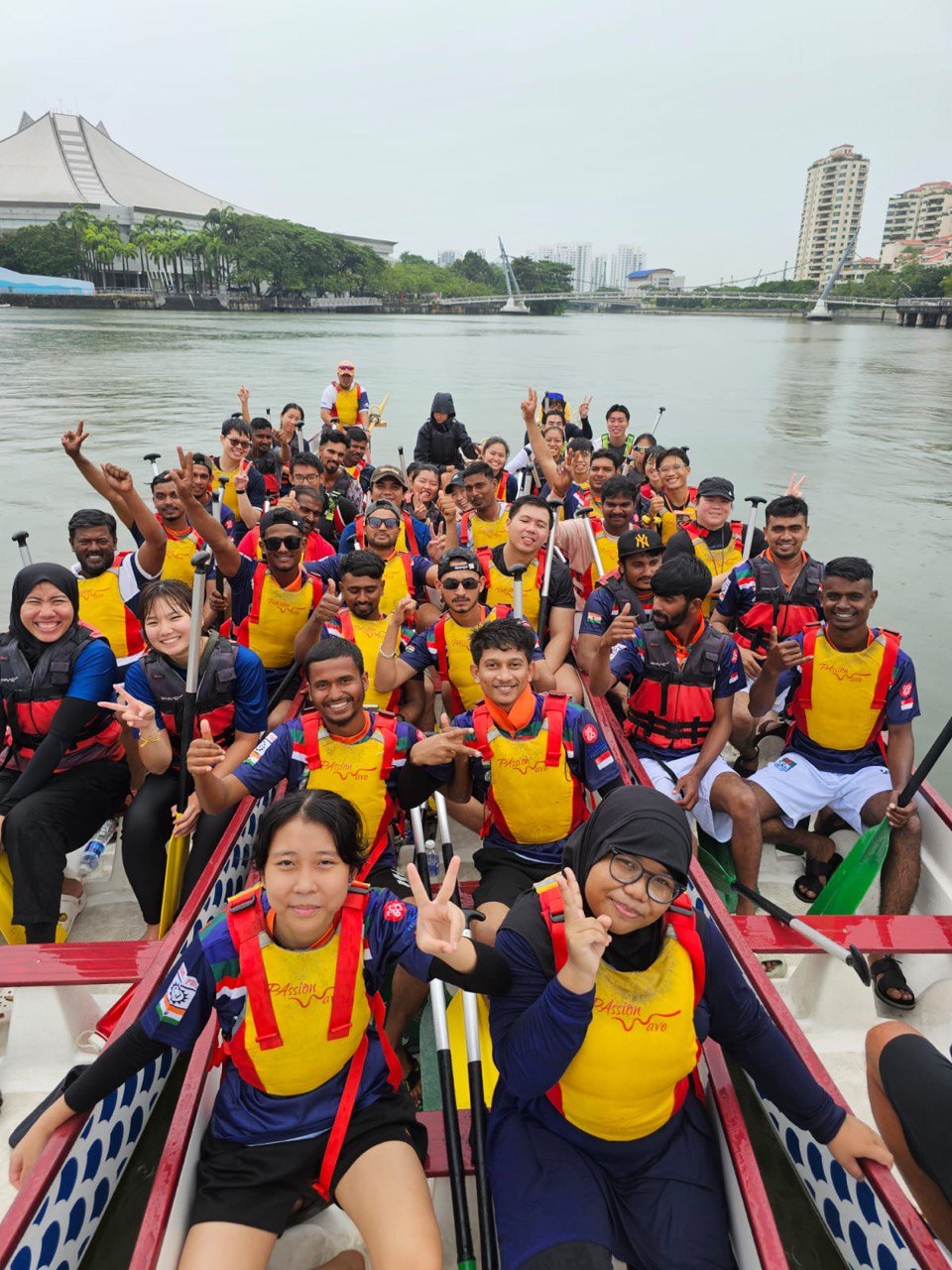 : All smiles on the water participants coming together