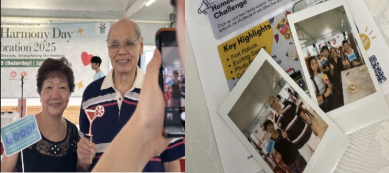 Happy smiles all around as residents struck their best poses for our free-roaming photographers, to receive a Polaroid photo to take home