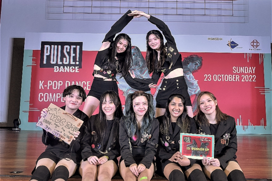 The team of seven on stage, post competition. The team of seven on stage, post competition.