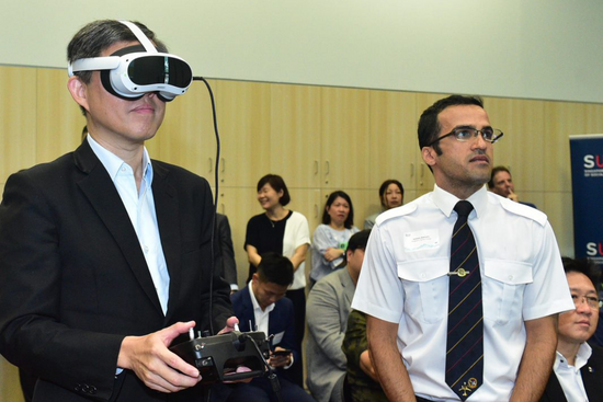 Minister for Education Mr Chan Chun Sing graced the launch event on 14 Mar and also tried out the VR Simulator. Minister for Education Mr Chan Chun Sing graced the launch event on 14 Mar and also tried out the VR Simulator.