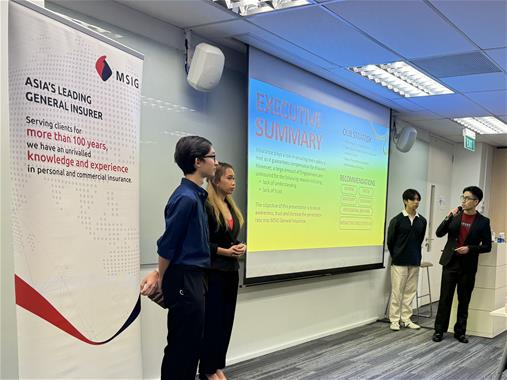 Team RJHZ delivering a top-notch presentation to judges