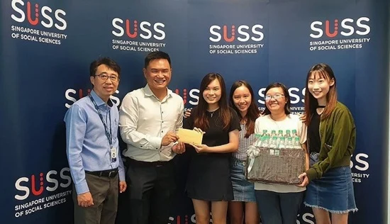 Winners of The Cooltopia Brand Challenge receiving their prizes.