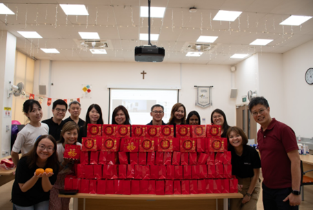 cny-nshd-sanh SUSS NSHD Chinese New Year Celebration Group Photo at St. Andrew's Nursing Home