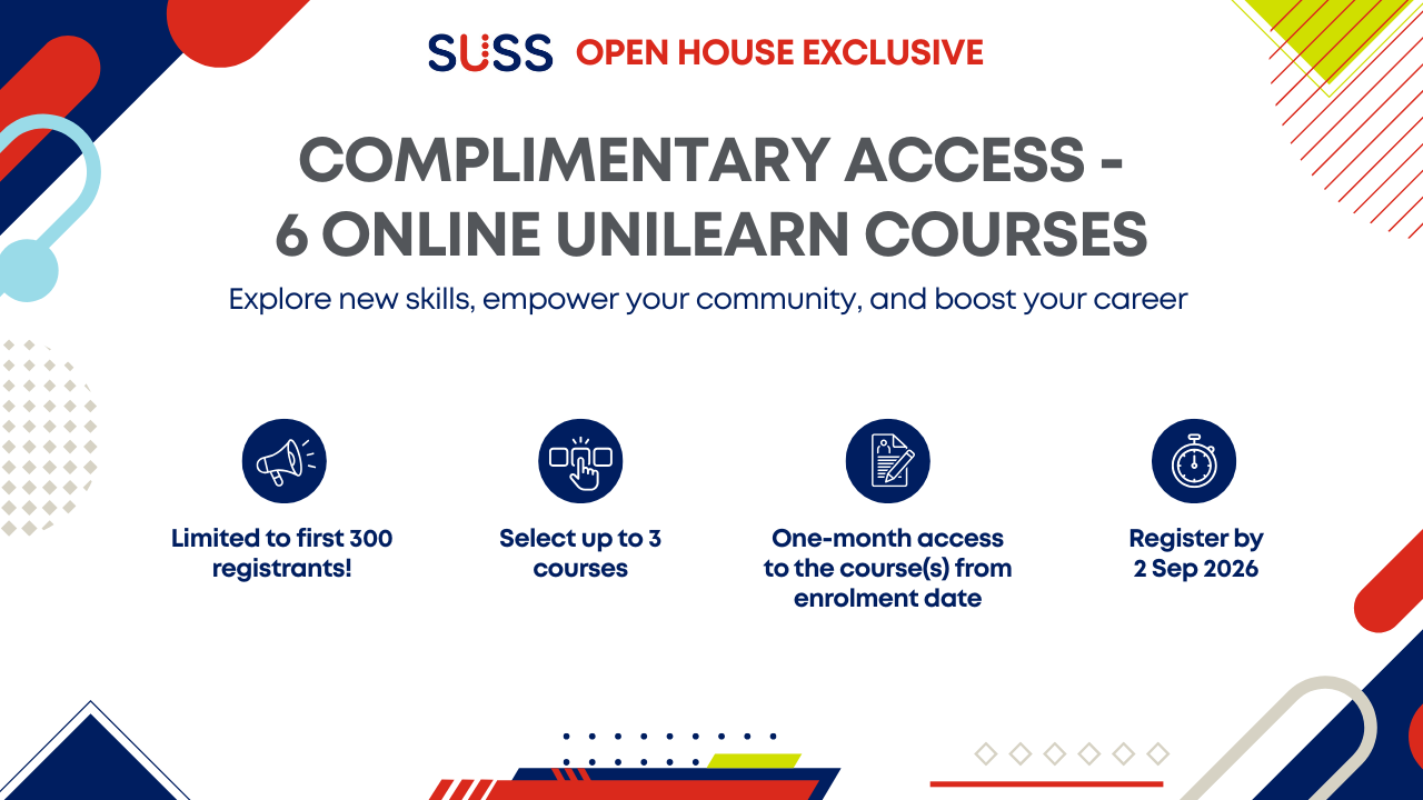 SUSS Open House Free courses - UniLearn Online Unilearn Courses